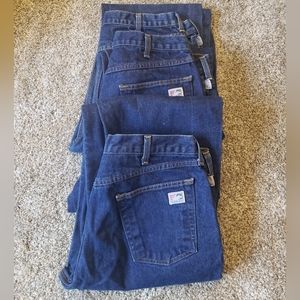 BUNDLE LOT OF 3 PAIR TYNDALE FIRE RESISTANT FR JEANS IN EUC SIZE 38X34